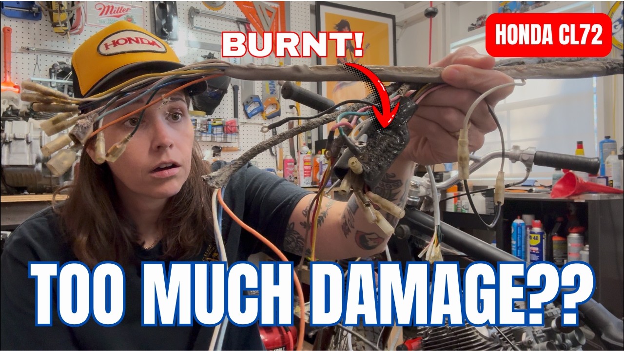 Replacing BURNT Wiring Harness on my Vintage Honda Scrambler Ep:5