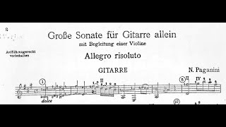 N. Paganini - Größe Sonate für Gitarre allein mit Begleitung einer Violine (Dervoed)