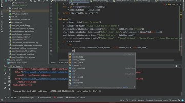 Stock Prediction with Python and Streamlit: Day 3 Streamlit main application and stock data file run