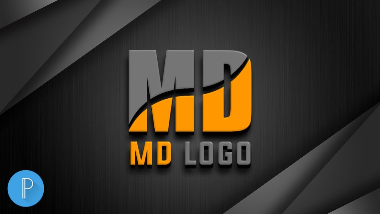 M D Professional Logo Design || How To Make Logo Design In Pixellab ...