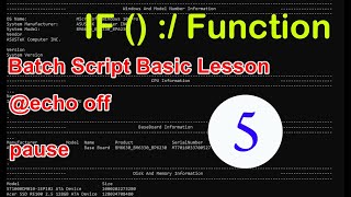 Batch Script if Function