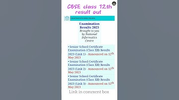 CBSE class 12th result out