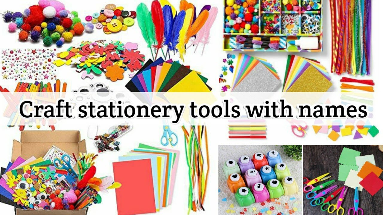 Craft stationery items with names • Greetings making items names • craft materials list YouTube