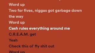 Wu-Tang Clan - C.R.E.A.M (Lyrics)