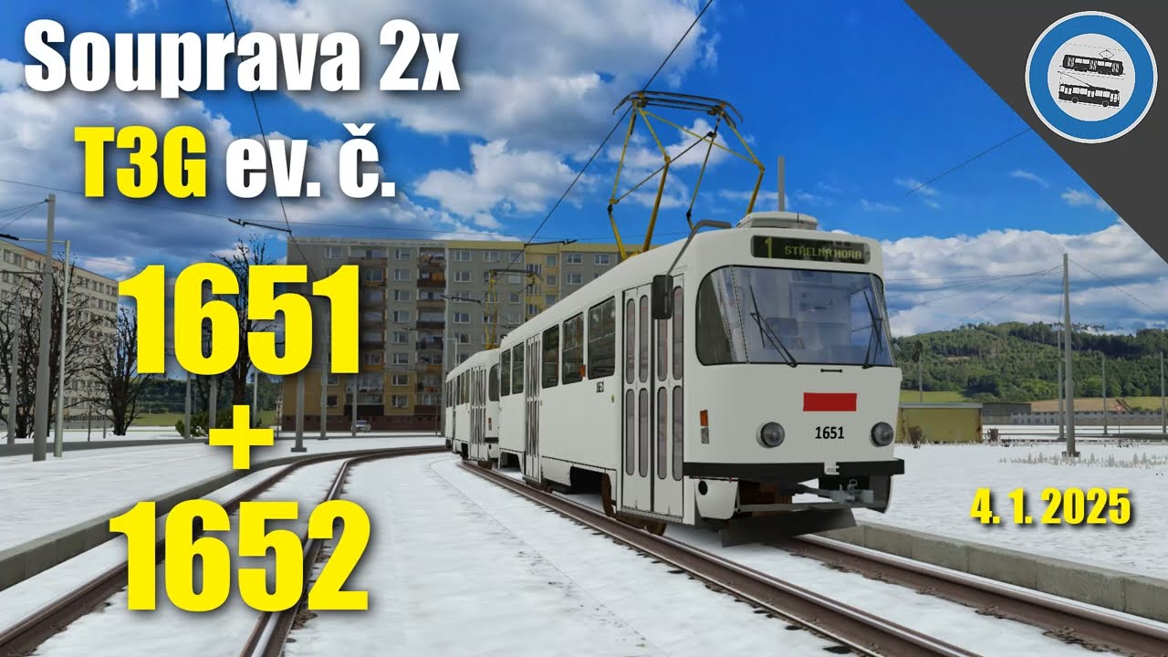 Linka 1 / Evropská - Střelná Hora [2x T3G #1651+#1652] | SIMT MHD