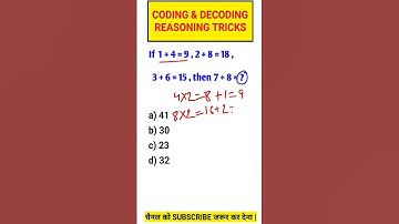 Coding Decoding | Reasoning Tricks in Hindi Reasoning Classes |SSC GD Question #shorts