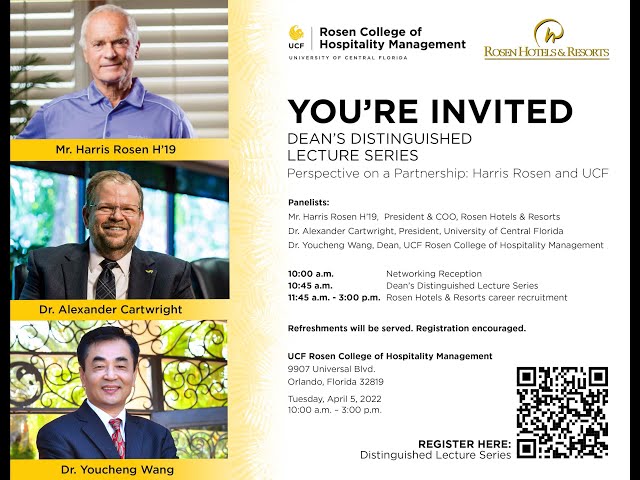 Dean's Distinguished Lecture Series: Perspective on Partnership: Harris Rosen and UCF