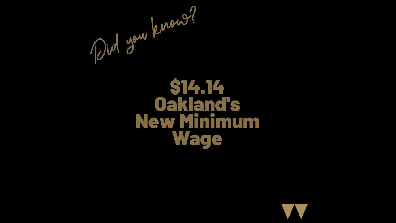 Oakland's New Minimum Wage 2020 YouTube