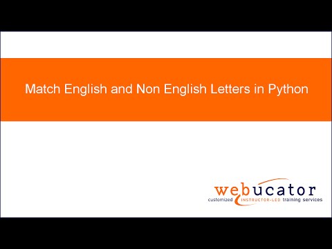 How to Match English and Non English Letters in Python