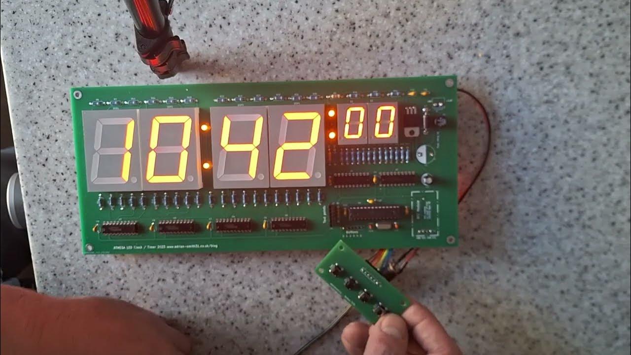 Large Arduino LED Clock Update - time set demo. This wasn't shown in ...