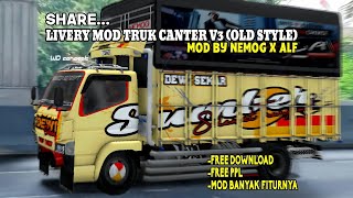 FREE SPEK $‼️SHARE LIVERY TRUK CANTER V3 OLD STYLE MOD BY @nemogchannel X ALF FREE TERBARU screenshot 1