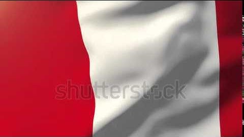 Peru flag waving in the wind. Looping sun rises style. Animation loop Stock video by