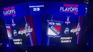Rangers playoff intro Game 2 + National Anthem