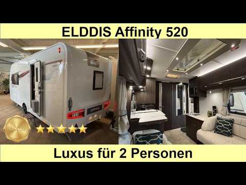 Kleiner Luxus Wohnwagen für 2 Personen  mit englischem Charme - Der ELDDIS Affinity 520