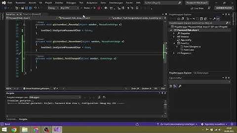 C# check Password Hide\Show Hold and Click Visualstudio 2022 Login