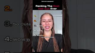 Ranking The BEST Hair Dye Ever Part 2. #shortsviral