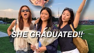 EMBARRASSING OUR LITTLE SISTER FOR HER HIGH SCHOOL GRADUATION DAY *vlog!!*