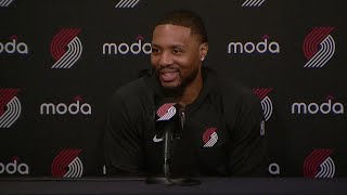 Damian Lillard Talks Return To Portland, Road To Recovery & More at Trail Blazers Media Day!
