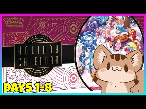Pokemon TCG Calendar 2025 Days 1-8 #pokemoncards #pokemontcg #xmas #pokemoncalendar