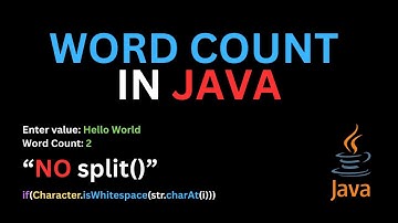 Java Word Count Program (Without Split Method) | Count Words Using Logic