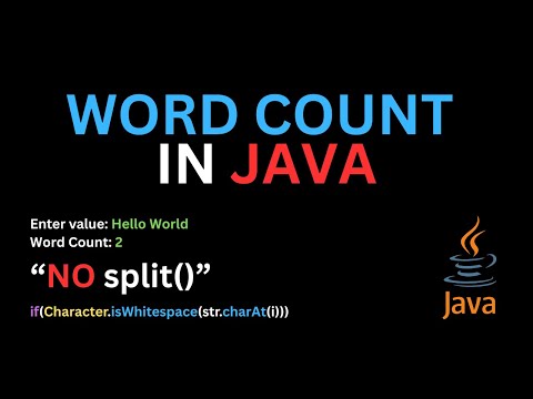 Java Word Count Program (Without Split Method) | Count Words Using Logic