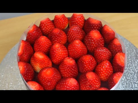 მარწყვის ტორტი, No-Bake Strawberry Cheesecake.მარწყვის ჩიზქეიქი ,ნამცხვარი გამოცხობის გარეშე.