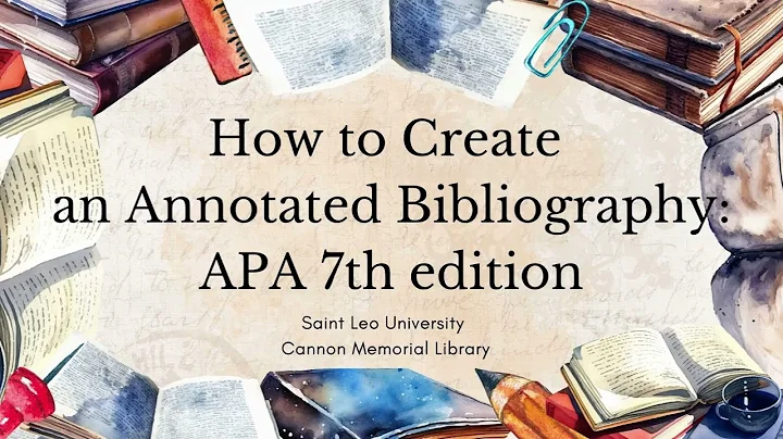 APA Annotated Bibliography