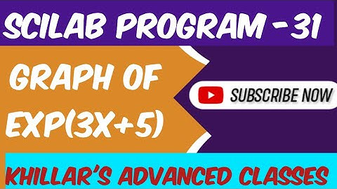 SCILAB PROGRAM-31. Graph of (exp(3*x+5)). for phy & math practicals. @Khillar