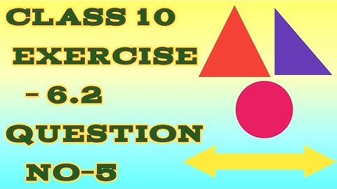 CLASS 10 EXERCISE 6.2 QUESTION NO–5 CHAPTER–TRIANGLES NCERT solutions CLASS 10 #Maths #mathematics