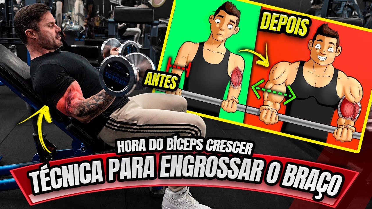 FAÇA ISSO PARA ENGROSSAR E ALONGAR SEU BÍCEPS - TÉCNICA AVANÇADA - YouTube