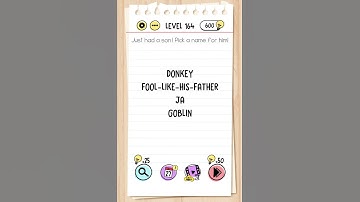 Brain test : level 164 - just had a son! pick a name for him!