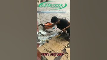 Cách lắp đặt mặt bích cho cửa cuốn tấm liền Quangdoor #shorts