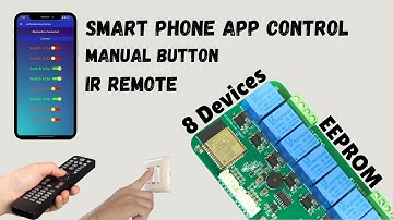 Bluetooth + IR + Manual Switch | EEPROM Save State | ESP32 Based 8-Relay Home Automation.