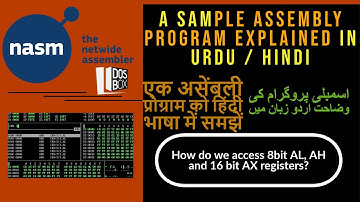 Debugging an Assembly language (NASM) program in AFD and DosBox | 8 bit data in 16 bit Register