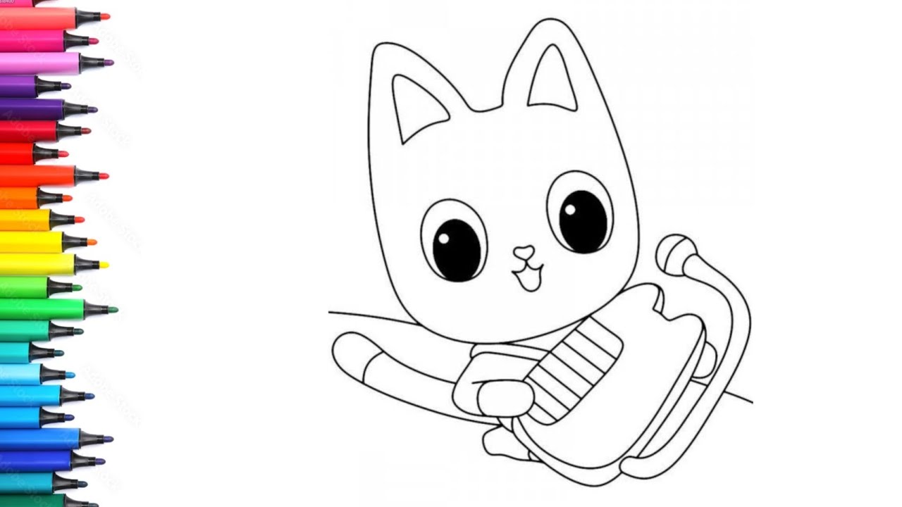 Pandy Ricky Baby Drawing Pandy Paws Gabby's with Toy Drawing, Painting & Coloring For Kids and ...