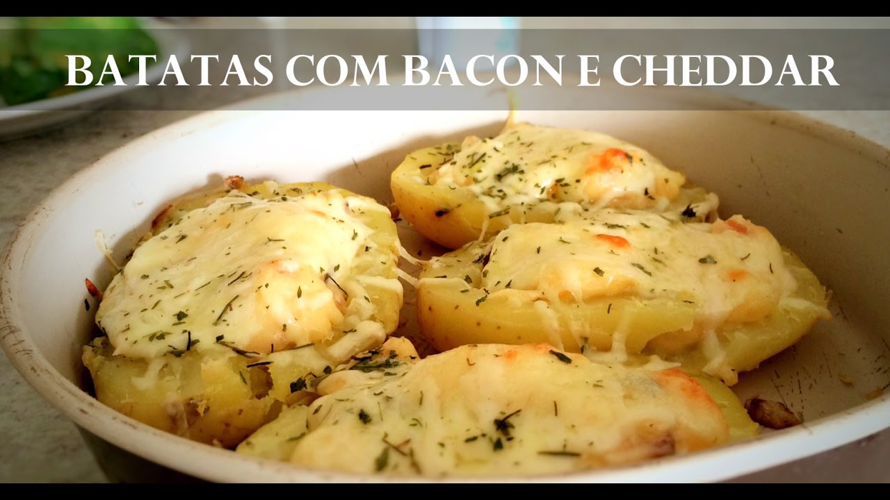 Batata recheada com BACON & CHEDDAR super fácil | Desventuras Gastronômicas