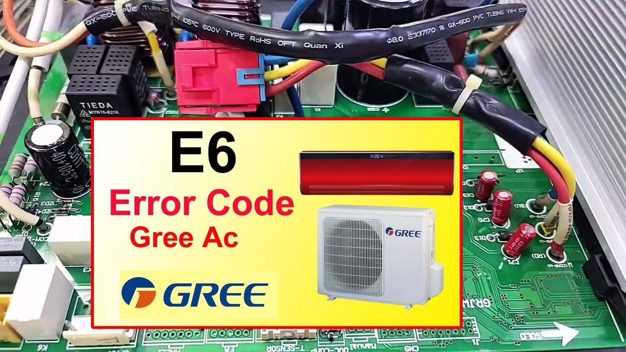 Gree DC Inverter AC E6 Error Code 1 TON - YouTube