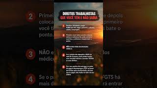 5 direitos trabalhistas que muita gente ainda não conhece! #direitodotrabalho #trabalho