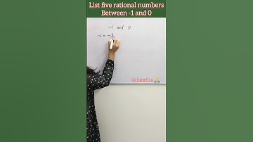 List five rational numbers between (-1) and (0) #shikhasrivastava #shorts #short #maths #mathshorts