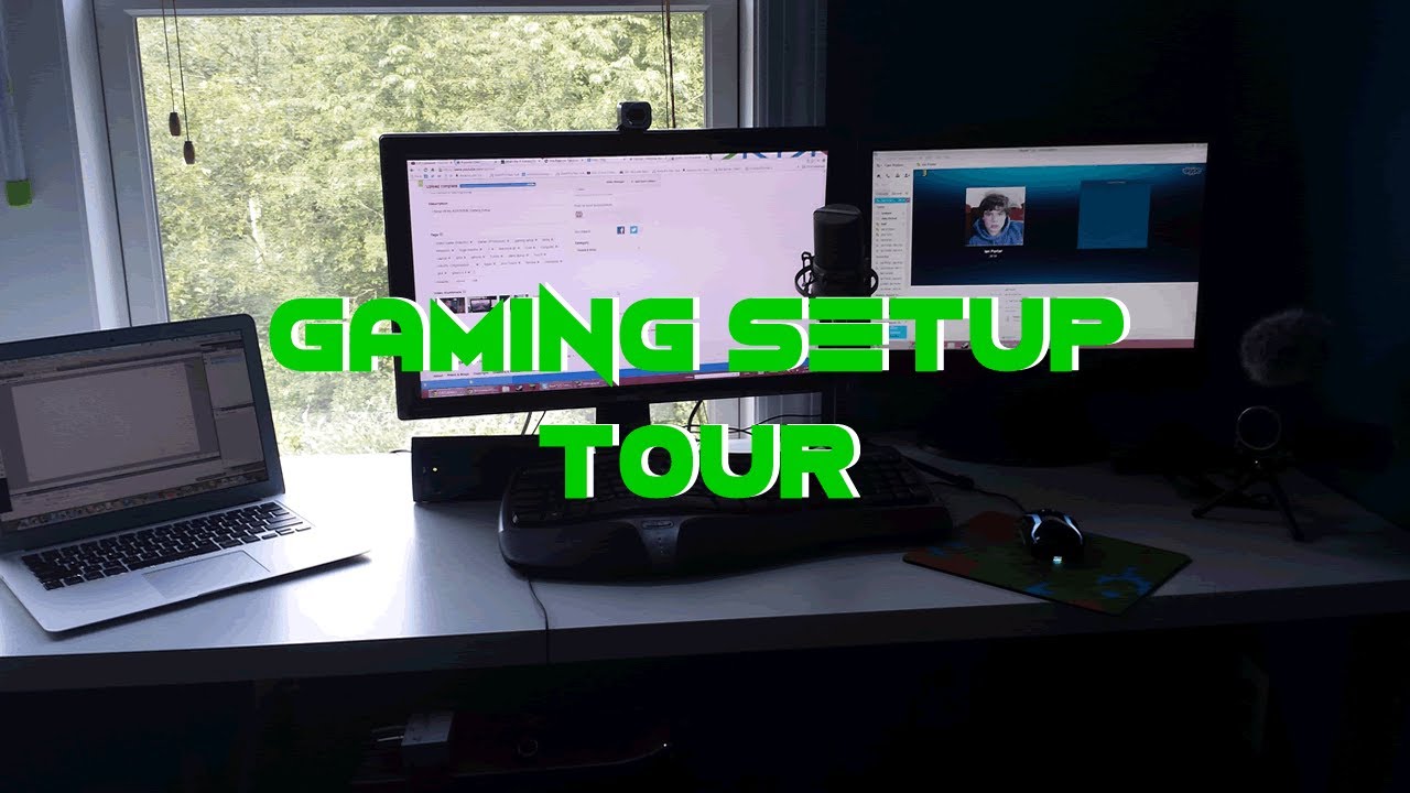 My Epic Gaming Setup / Desk Tour v1 2013 - YouTube