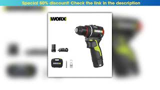 First Look WORX WU135 Cordless Electric Dril12V 50Nm 1800rpm Smart Clucth Auto Stop 2Speed Adjust M