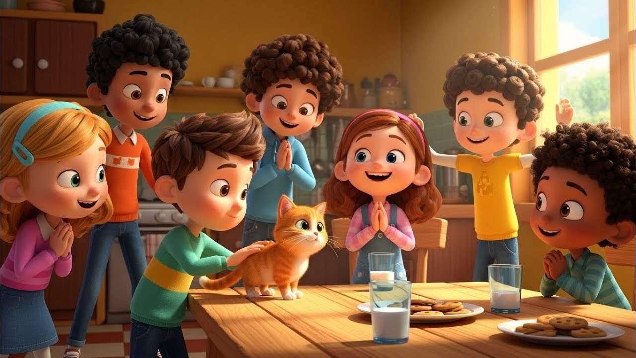 Meow Meow Kitty and Little Friends | Cute Kids Rhyme | Fun Cartoon Song for Toddlers