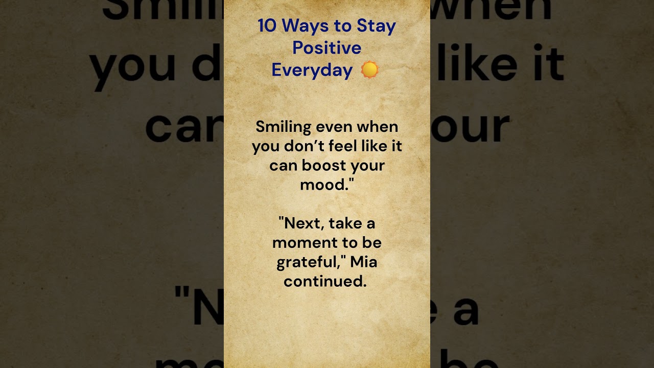 10 Ways to Stay Positive Everyday || Learn English! 🚀 