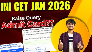 INI CET January 2026 Raise Query for Exam Center || Admit Card Releasing Soon || Check Details