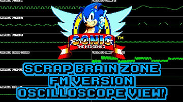 Sonic The Hedgehog (SMS/FM) - Scrap Brain Zone - In Oscilloscope View!