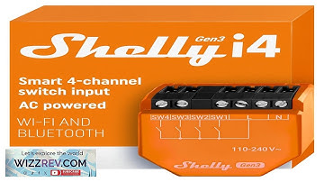 Shelly i4 Gen3 WiFi Smart 4 Digitale ingangen Controller van Shelly Relays