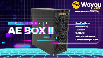 Goldshell AE Box2: 54MH/s Silent Aleo Miner, 500W, Max Daily Coins - 2025 Mining King!