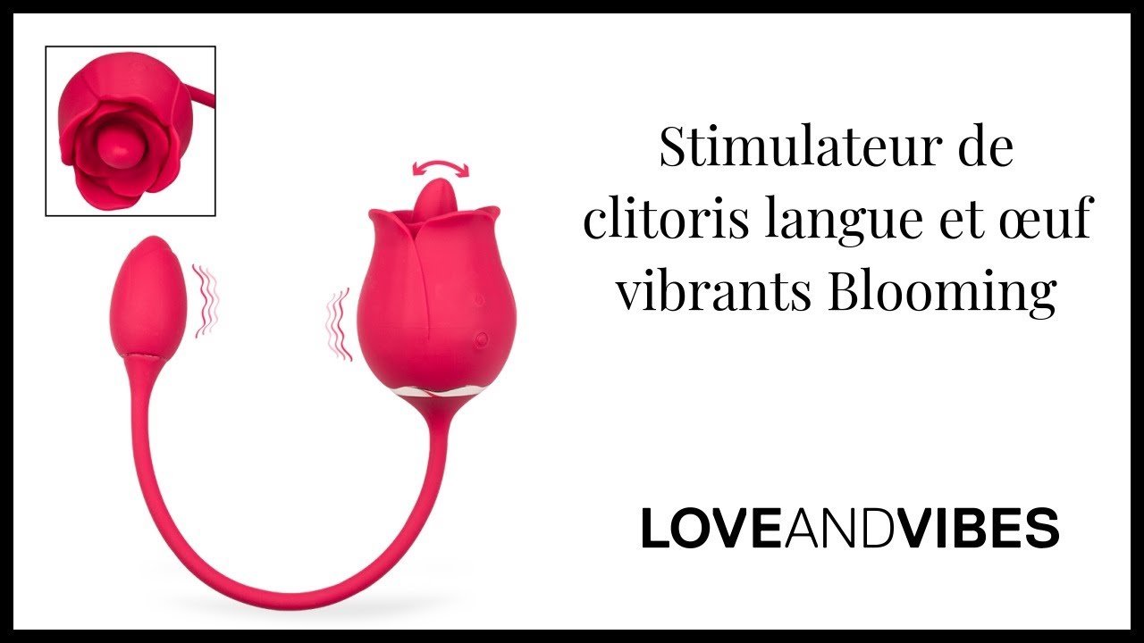 Stimulateur de clitoris langue et œuf vibrants Blooming - LOVE AND VIBES