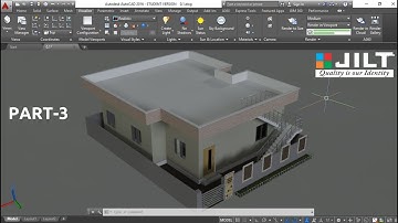 Create 3D HOUSE using Autocad in Easy steps - EX 2  - PART 3