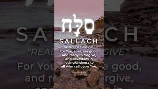 Hebrew Word of the Week: Sallach